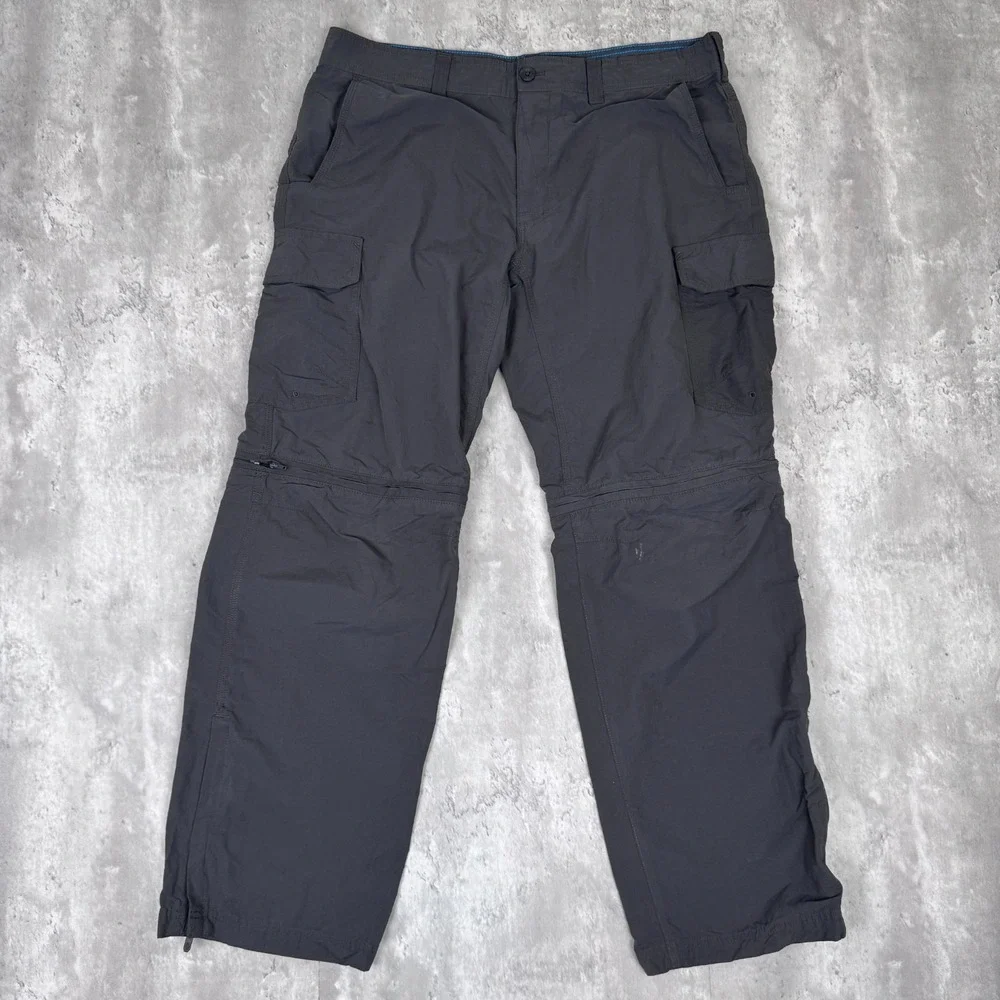 Eddie Bauer Convertible Hiking Pants Mens 36x32 Gray Outdoor Tech Travex‎ Climb